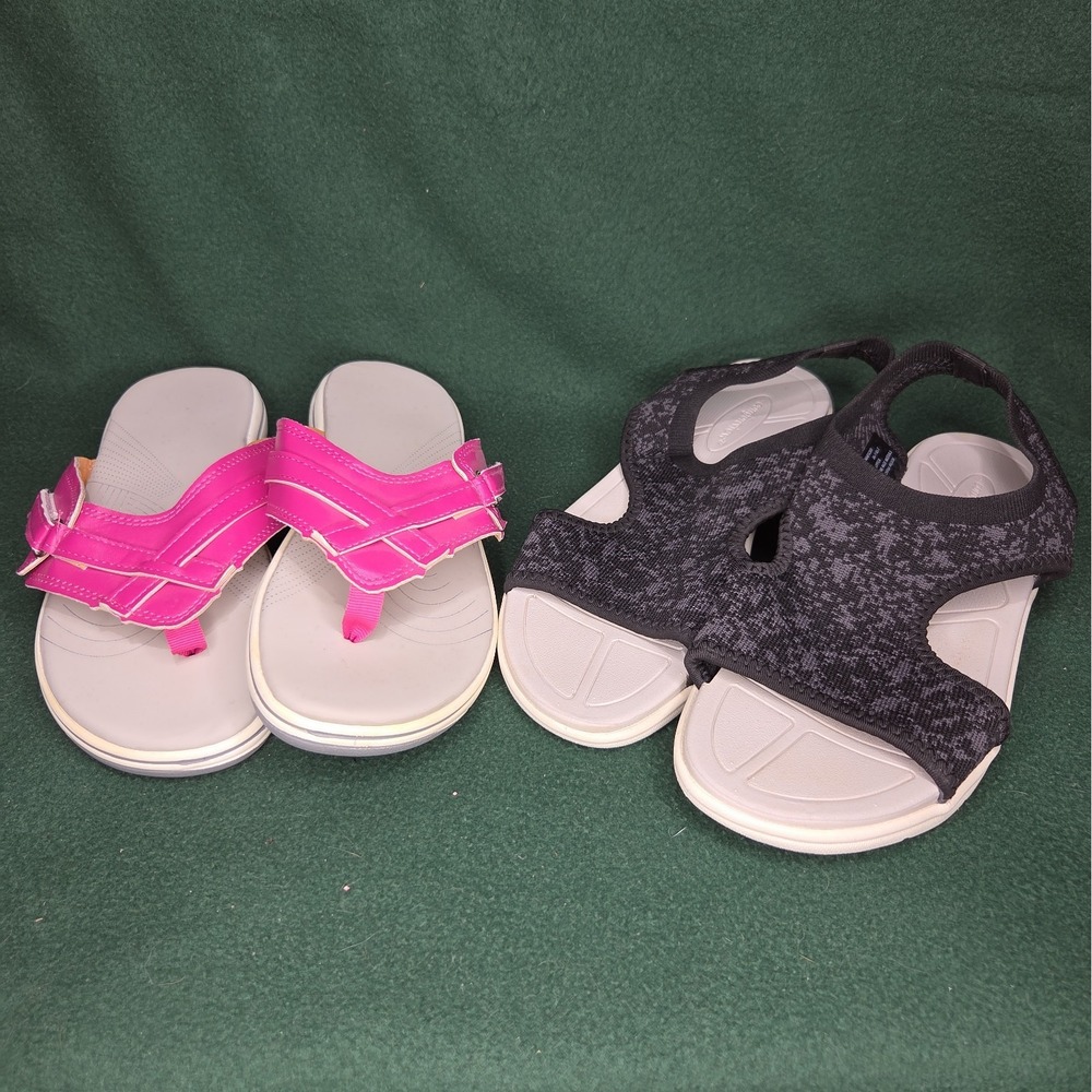 Womens size 8 unbranded flip flops and sandals / 2 pair ready to wear